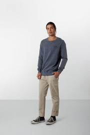 WASHED OUT PULLOVER DUSTED BLUE