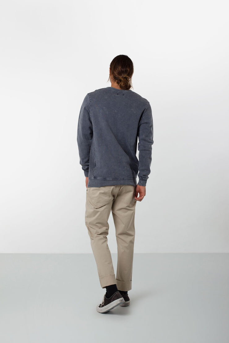 WASHED OUT PULLOVER DUSTED BLUE