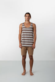 EVERYDAY STRIPE SINGLET VINTAGE TOBACCO