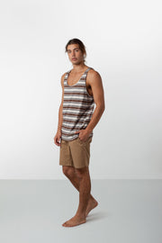 EVERYDAY STRIPE SINGLET VINTAGE TOBACCO