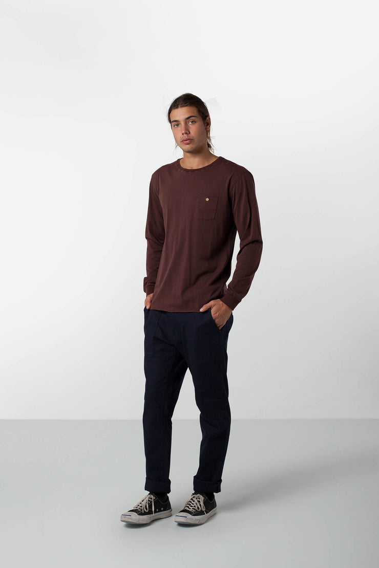 EVERYDAY WASH LS T-SHIRT DUSTED TAUPE