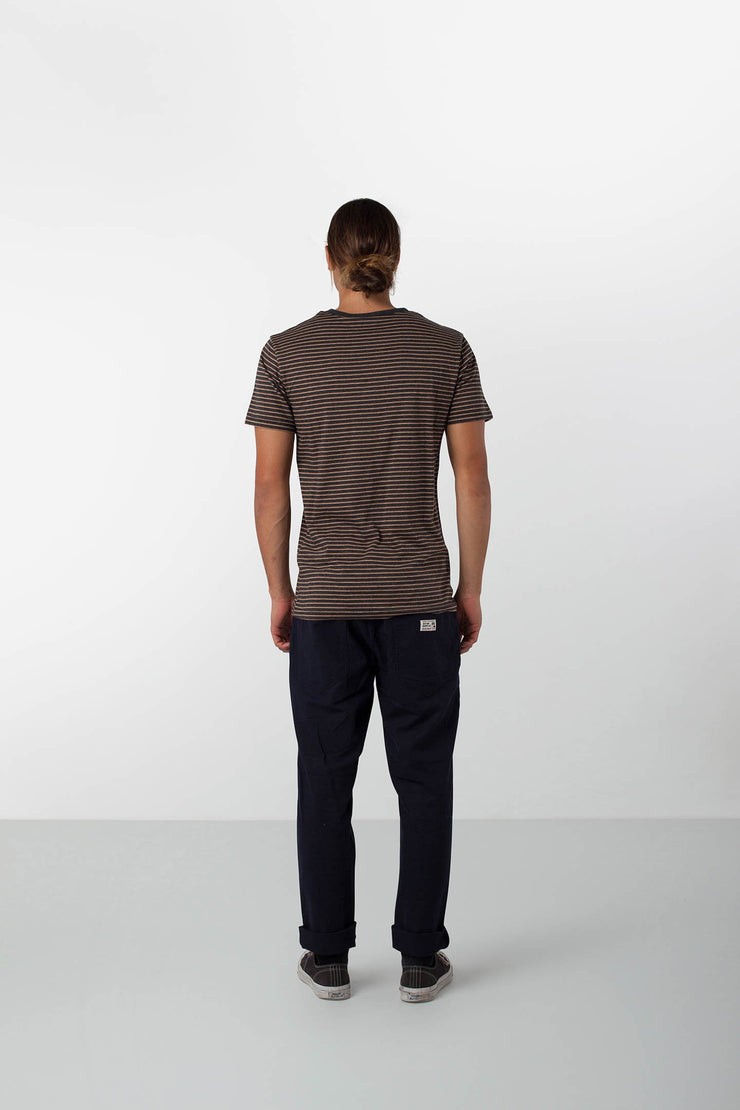 EVERYDAY STRIPE T-SHIRT CHARCOAL