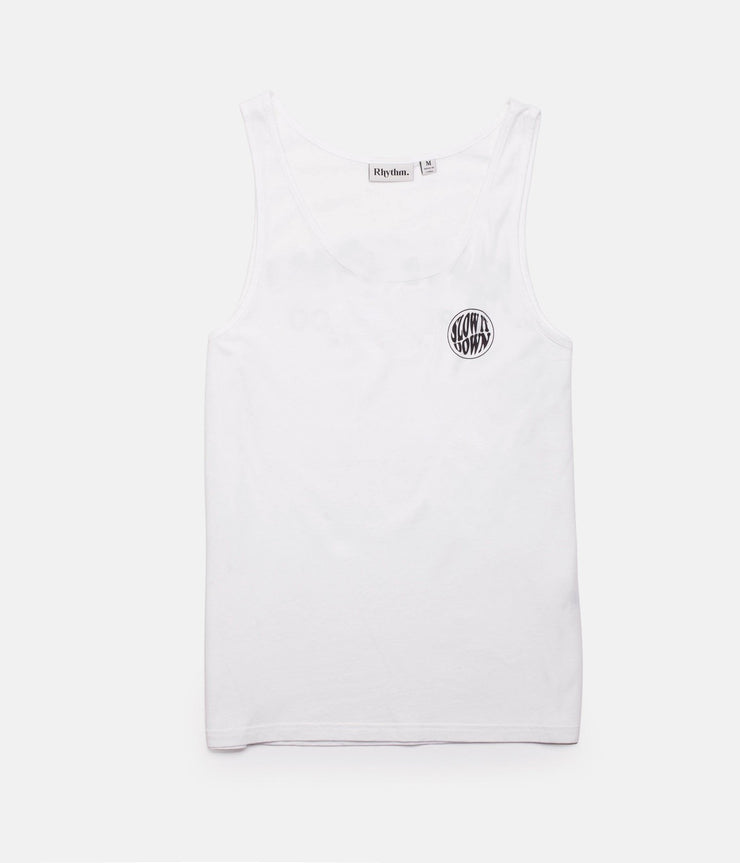 SLOW DOWN SINGLET WHITE