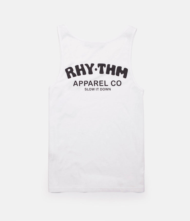 SLOW DOWN SINGLET WHITE