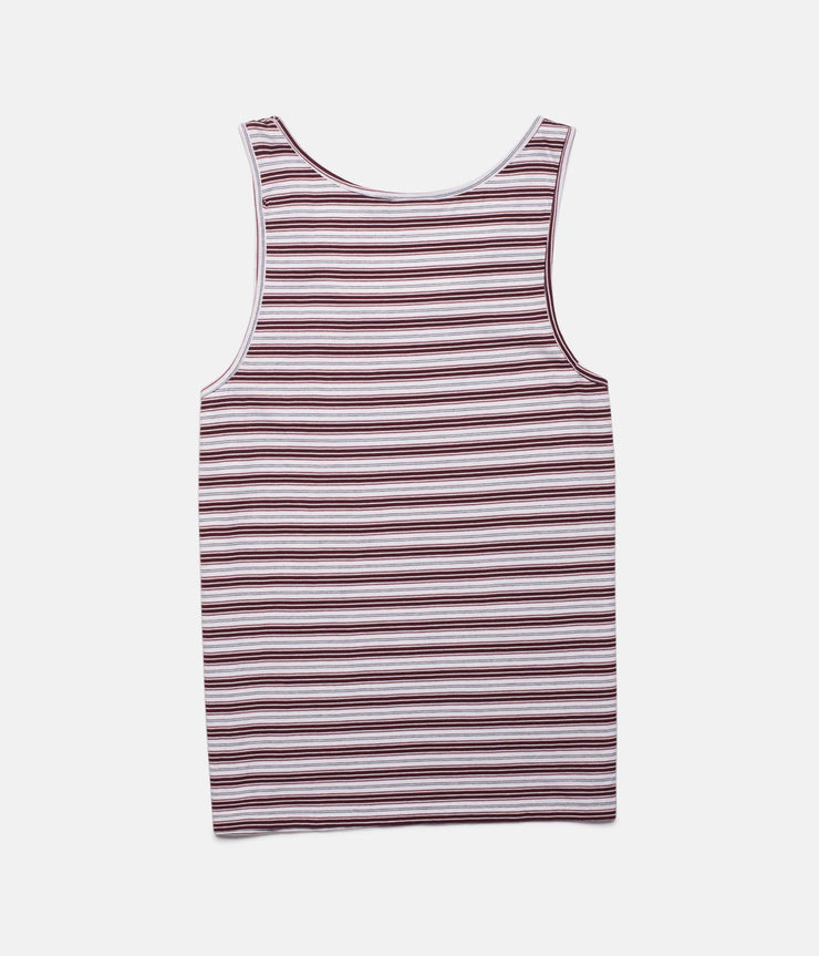 EVERYDAY STRIPE SINGLET VINTAGE RED