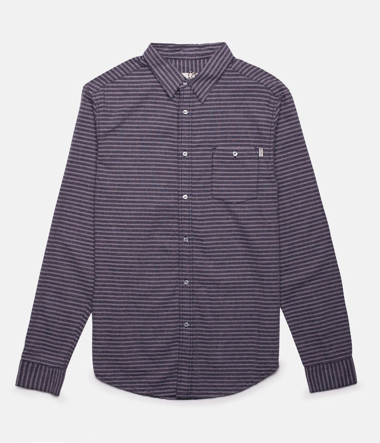 NEEDLES LS SHIRT NAVY