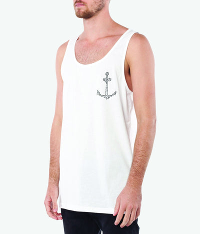 OIL SPILL SINGLET -White