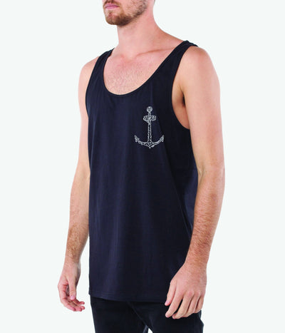 OIL SPILL SINGLET -Black