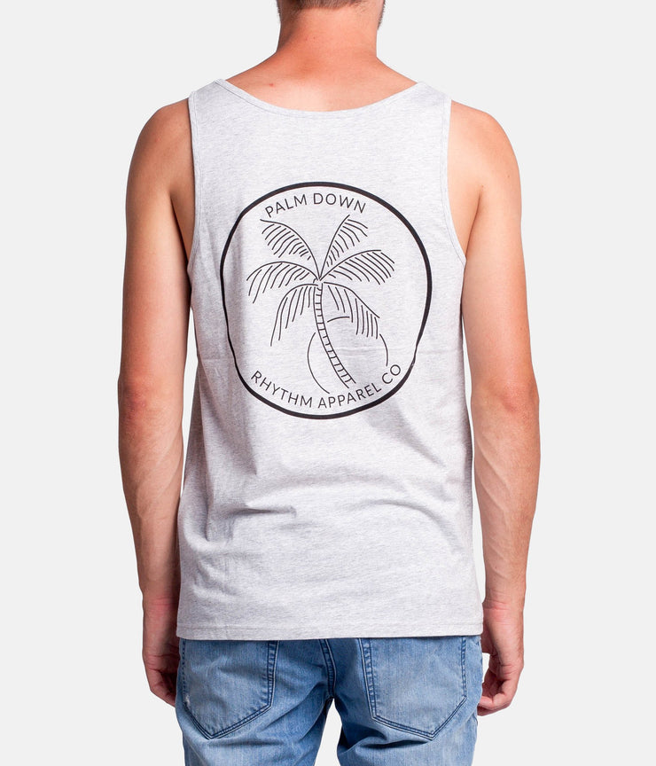 PALM DOWN SINGLET  GREY MARLE