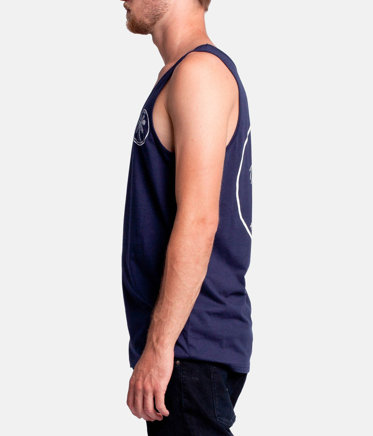 PALM DOWN SINGLET NAVY