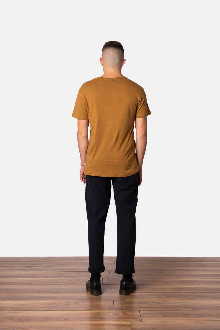 PREMIUM LINEN T-SHIRT ALMOND