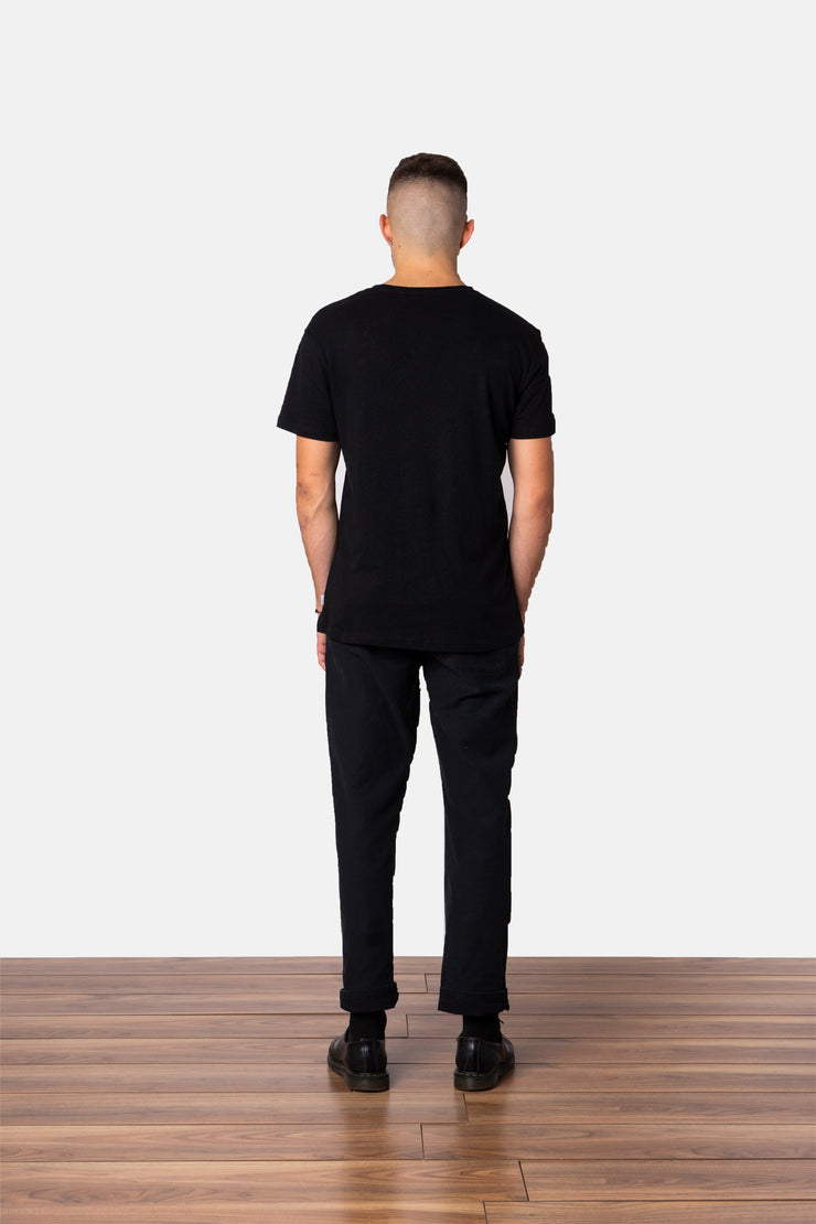 PREMIUM LINEN T-SHIRT VINTAGE BLACK
