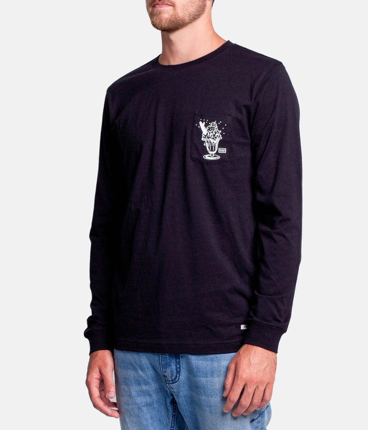 SALTED LS T-SHIRT BLACK