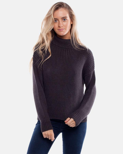 SNOWFLAKE KNIT CHARCOAL