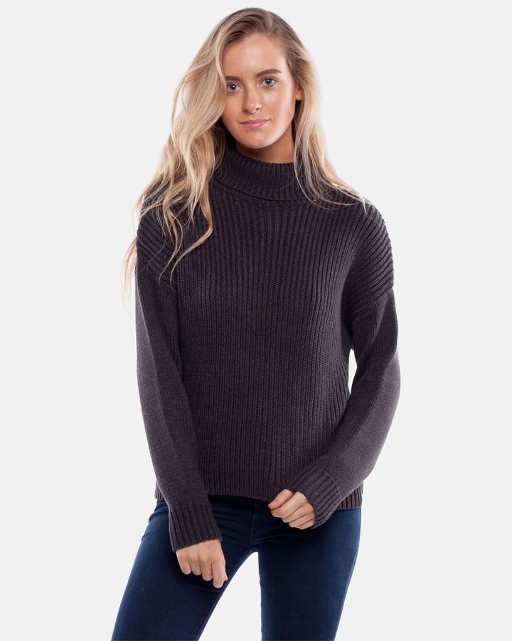 SNOWFLAKE KNIT CHARCOAL