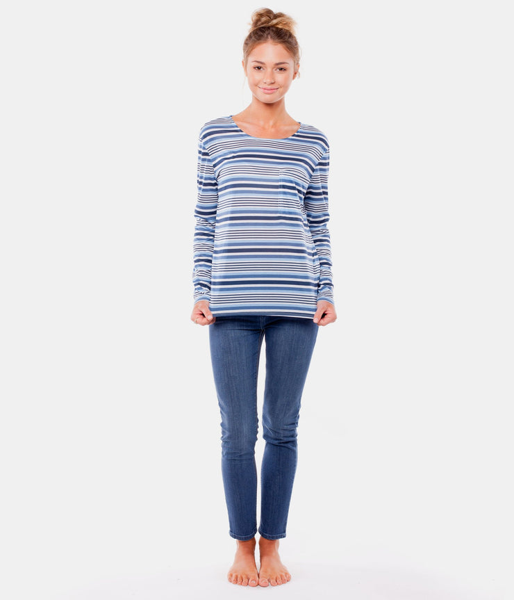 STROKES L/S TOP BLUE