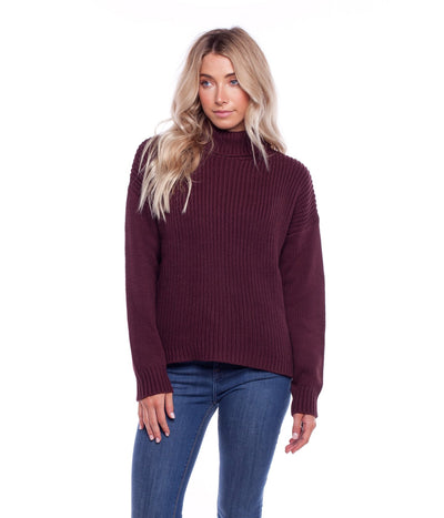 SNOWFLAKE KNIT PLUM