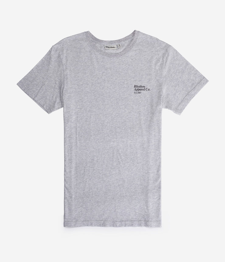LABEL T-SHIRT GREY MARLE