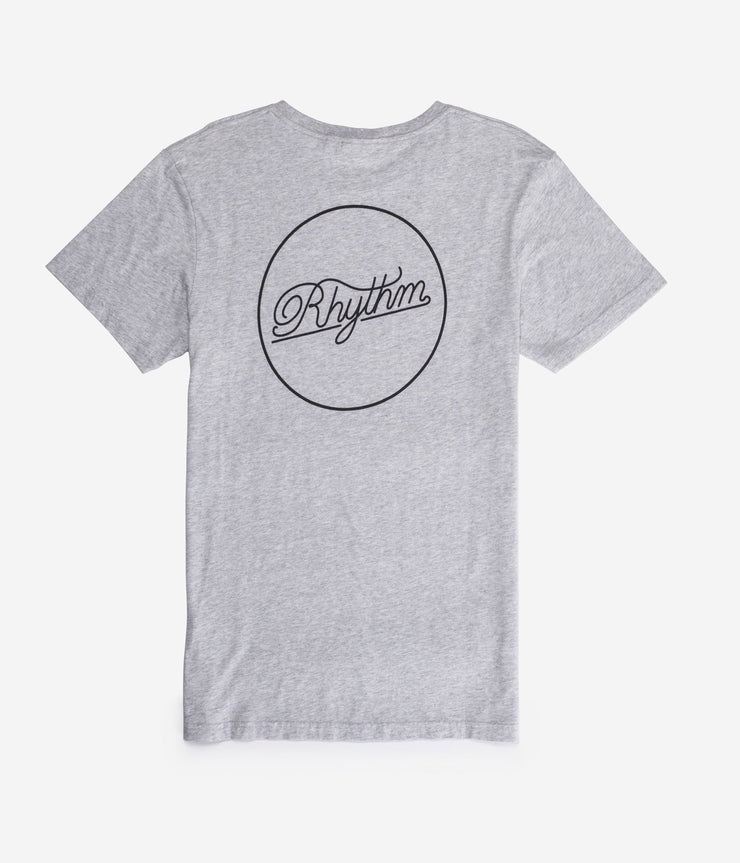 LABEL T-SHIRT GREY MARLE