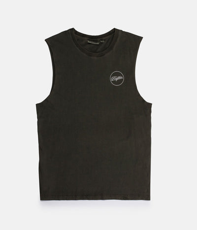 CIRCLE TANK OLIVE WASH