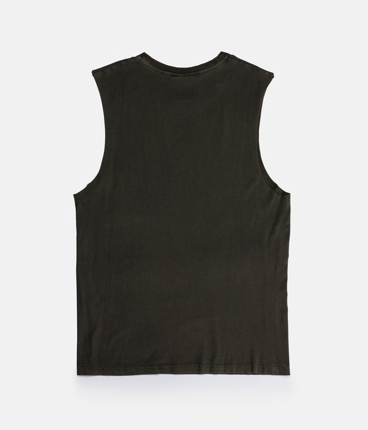 CIRCLE TANK OLIVE WASH