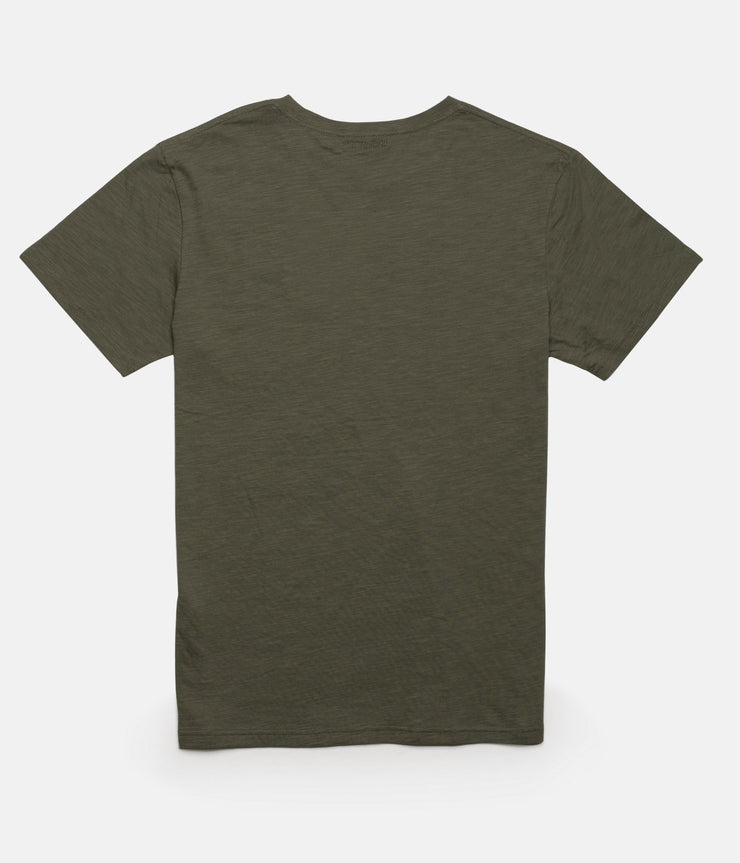 Rhythm Basic Slub T-Shirt Olive Back