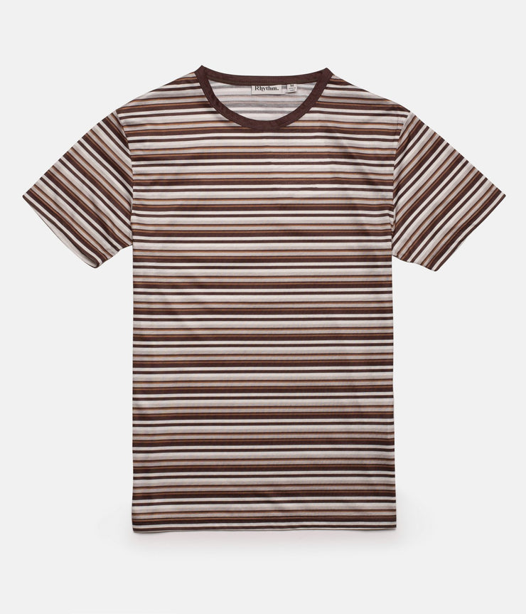 EVERYDAY STRIPE T-SHIRT PANAMA BROWN