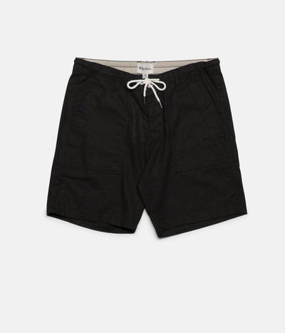 LINEN BUNKER WALKSHORT BLACK