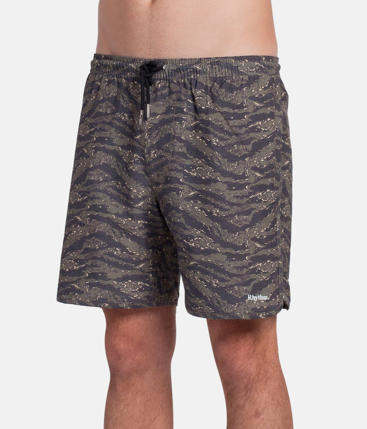 TIGERSTRIPE BEACH SHORT OLIVE