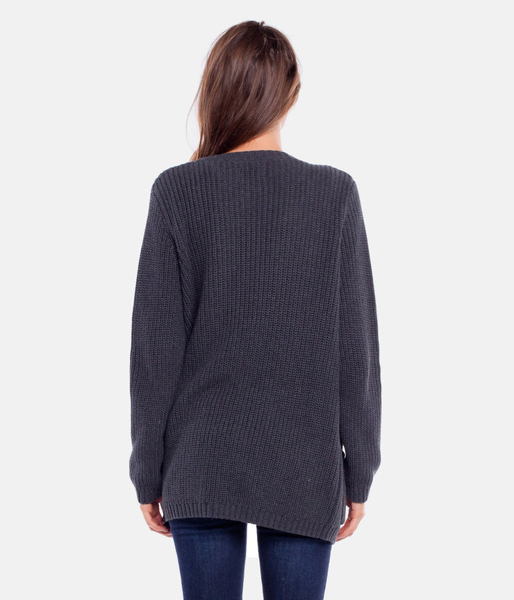 WEEKEND CARDI KNIT CHARCOAL