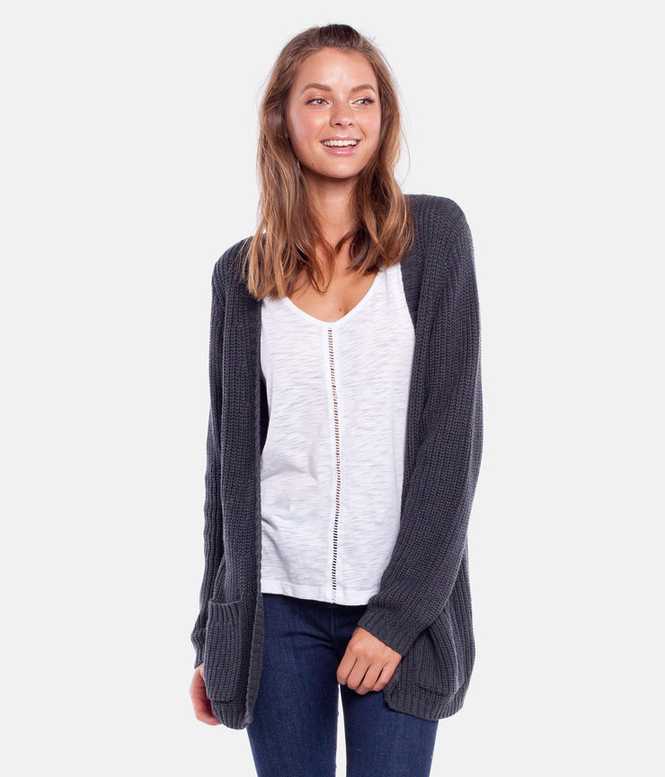 WEEKEND CARDI KNIT CHARCOAL