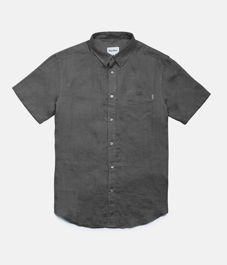 RHYTHM APARTMENT SS SHIRT CHARCOAL FRONT