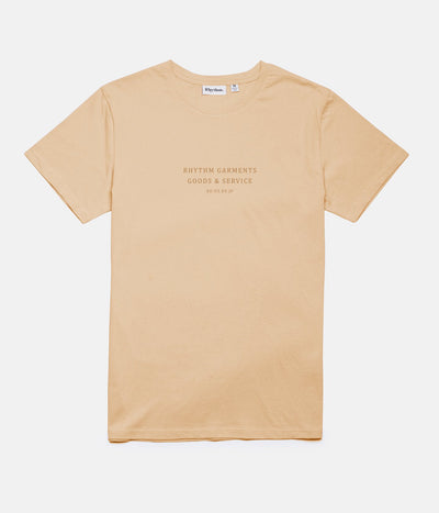 RHYTHM BASE T-SHIRT DUSTY PEACH FRONT
