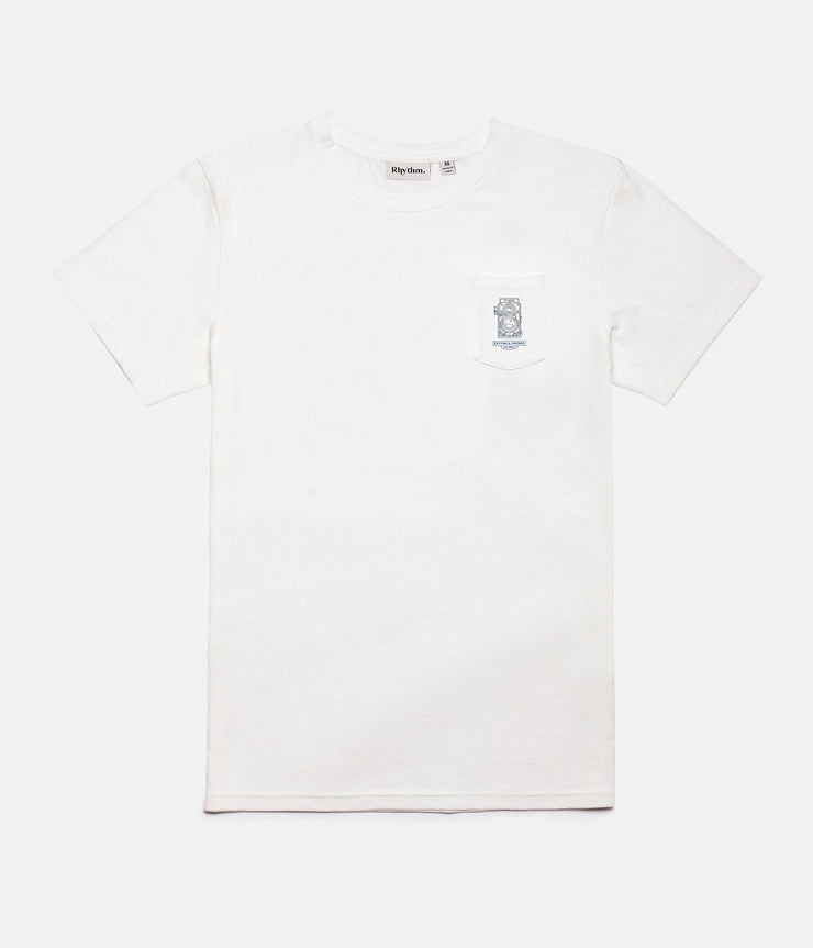 RHYTHM CAMERA COLLECTOR T-SHIRT WHITE FRONT