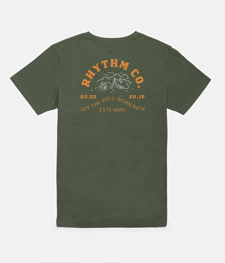 RHYTHM CAMPER T-SHIRT OLIVE BACK