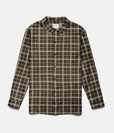 RHYTHM CARPENTER LS SHIRT CHOCOLATE FRONT