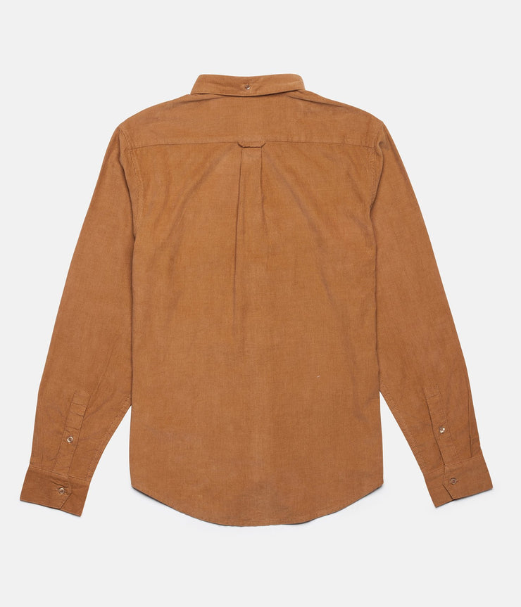 RHYTHM CORDUROY LS SHIRT TOBACCO BACK