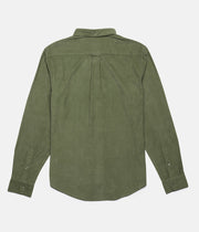 RHYTHM CORDUROY LS SHIRT OLIVE BACK