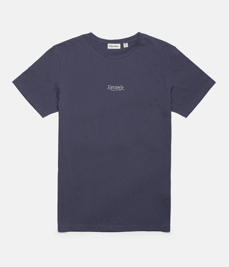 RHYTHM CRAFTED T-SHIRT NAVY FRONT