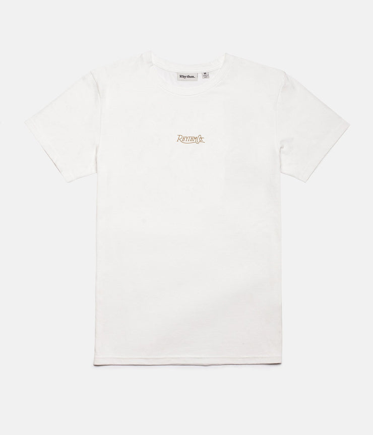 RHYTHM CRAFTED T-SHIRT WHITE FRONT