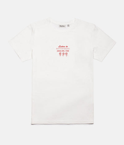 RHYTHM DAISY RADIO T-SHIRT WHITE FRONT