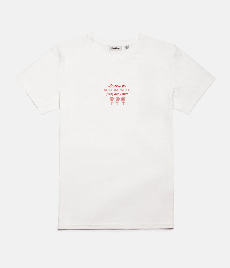 RHYTHM DAISY RADIO T-SHIRT WHITE FRONT