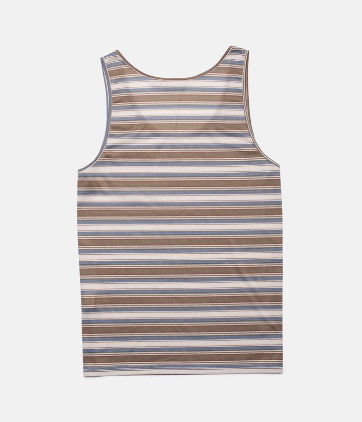 EVERYDAY STRIPE SINGLET DUSTED OLIVE