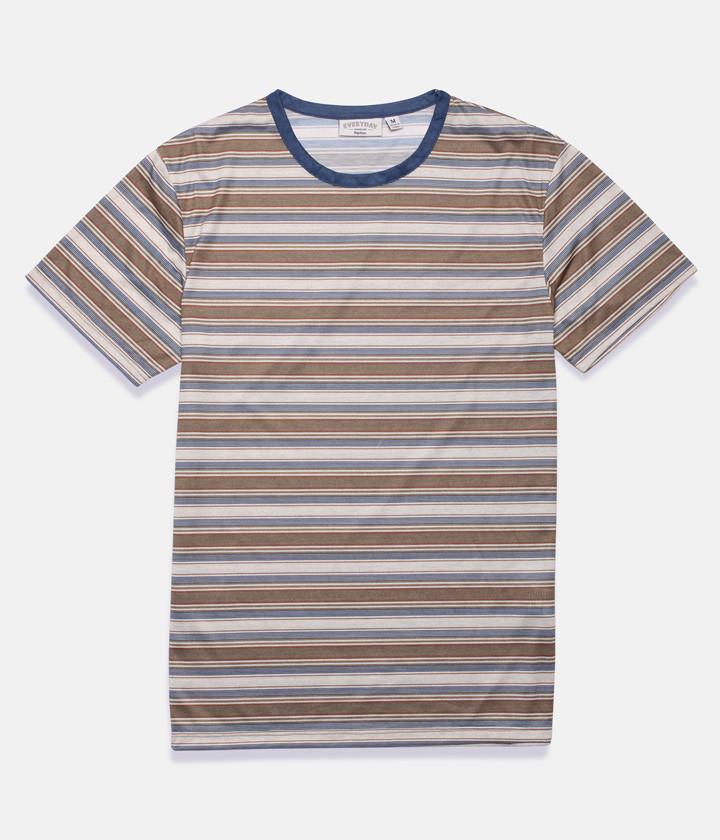 EVERYDAY STRIPE T-SHIRT DUSTED OLIVE