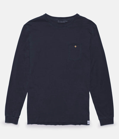EVERYDAY WASH LS T-SHIRT DUSTED NAVY
