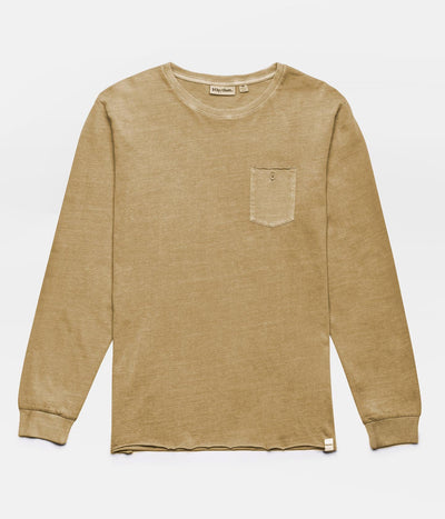 EVERYDAY WASH LS T-SHIRT WASHED ALMOND