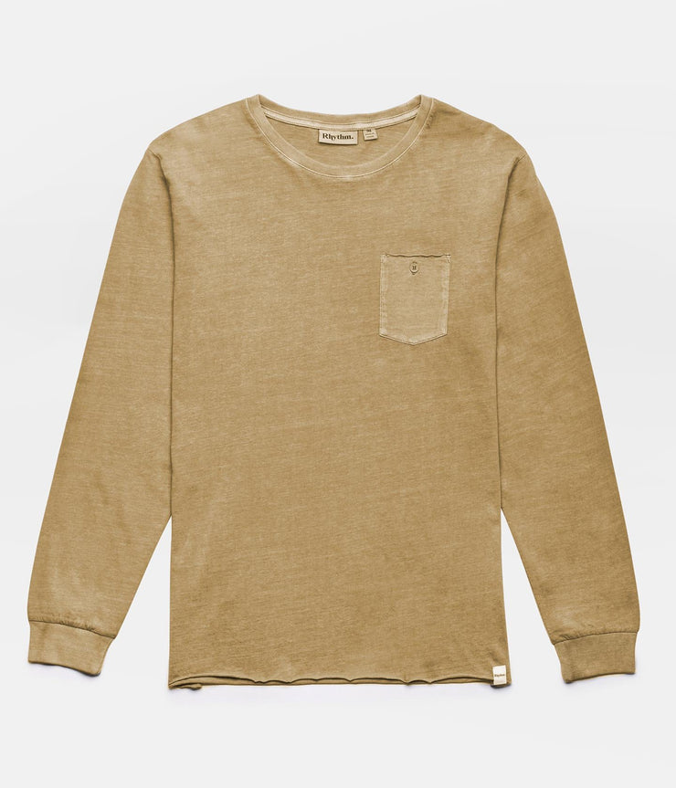 EVERYDAY WASH LS T-SHIRT WASHED ALMOND